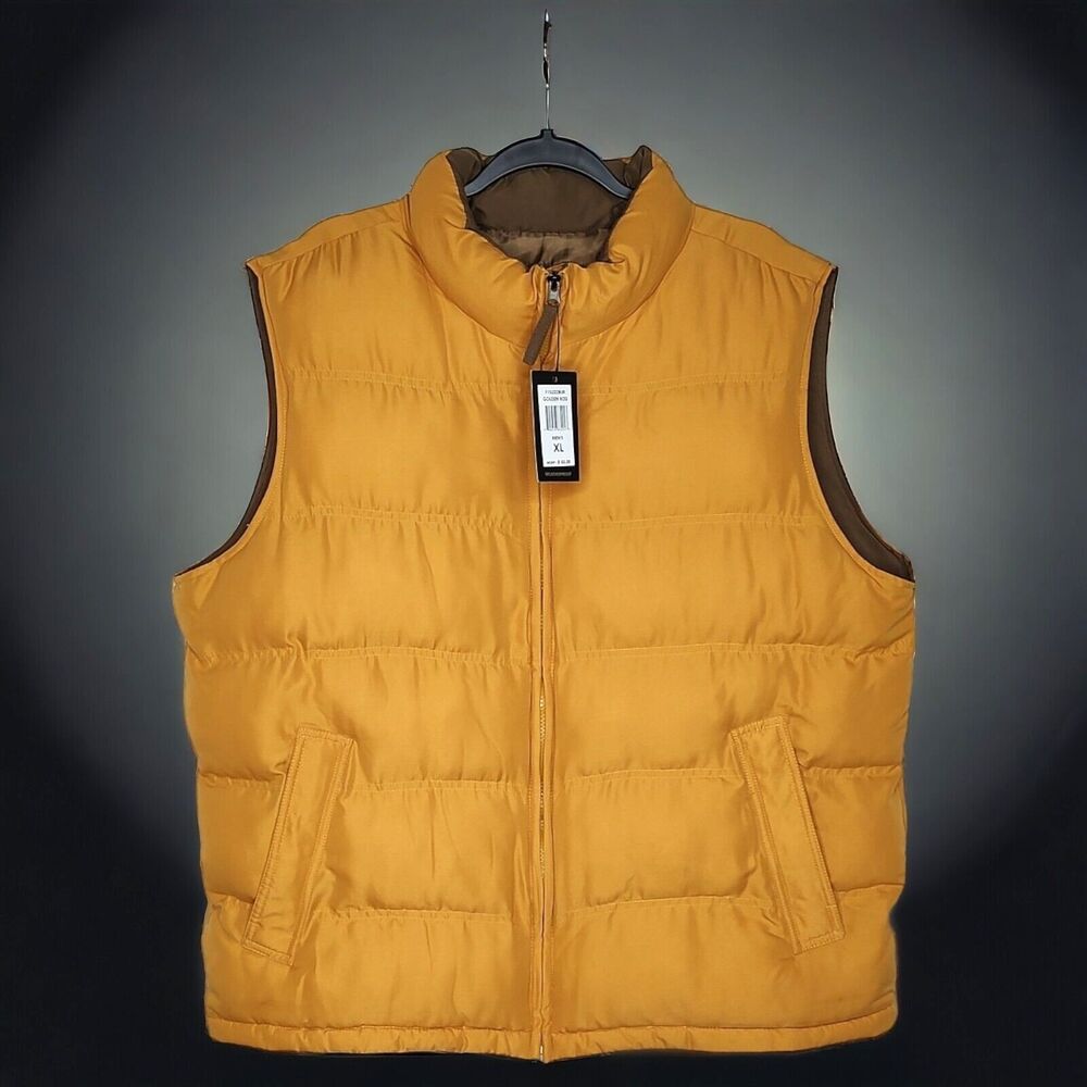 NEW WeatherProof Golden Rod Quilted Polyester Puffer Vest Men's Size XL (READ)